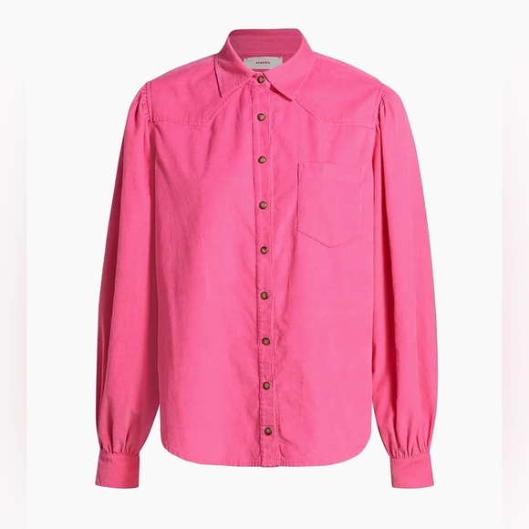 XiRENA Tops - Xirena Wylan Cotton Corduroy Western-Style Shirt, Pink Peony - S